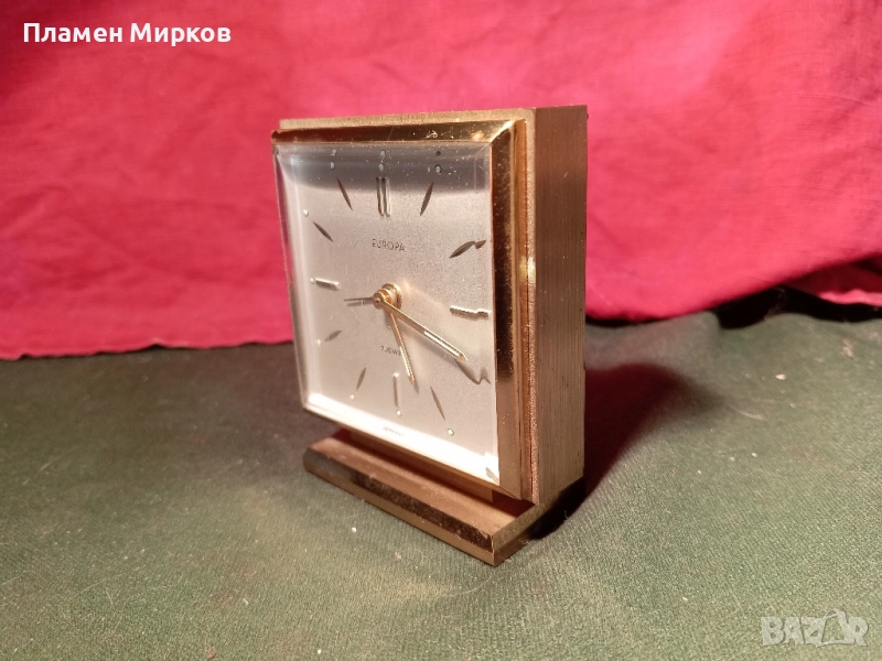 Германски бронзов будилник EUROPA, снимка 1