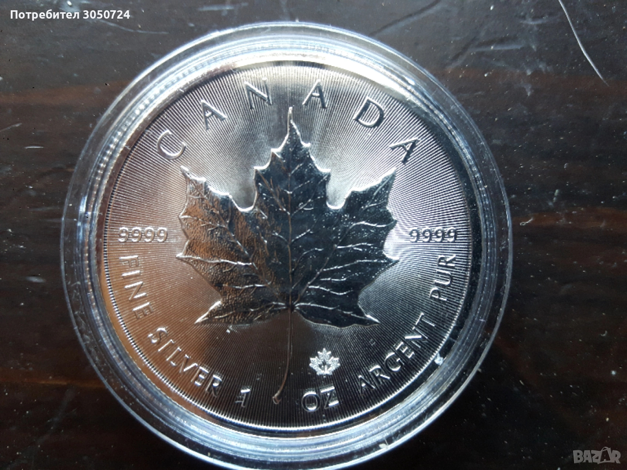 1 унция сребро Maple Leaf, снимка 1