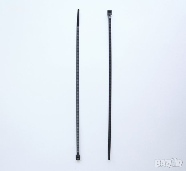 Кабелна превръзка (опашка) черна 3,6x300mm, снимка 1