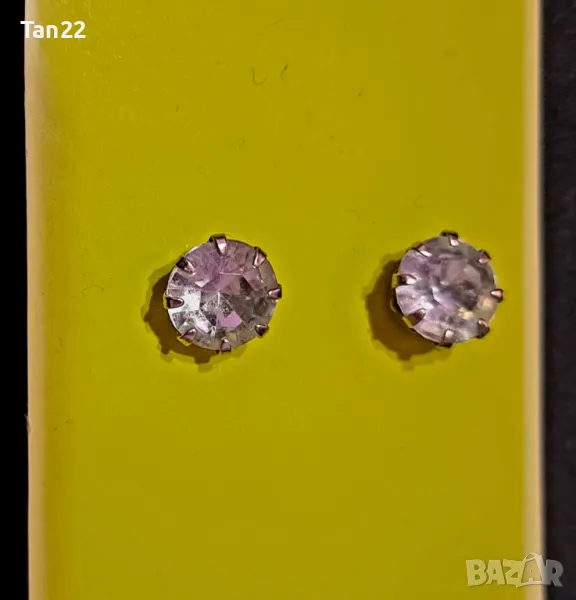 Нежни обици с цирконии, снимка 1