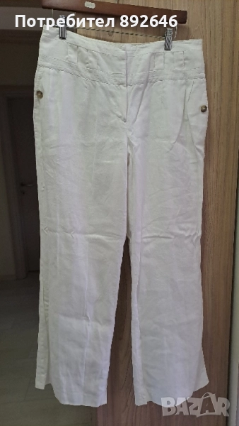 Бял ленен панталон размер М/L, снимка 1