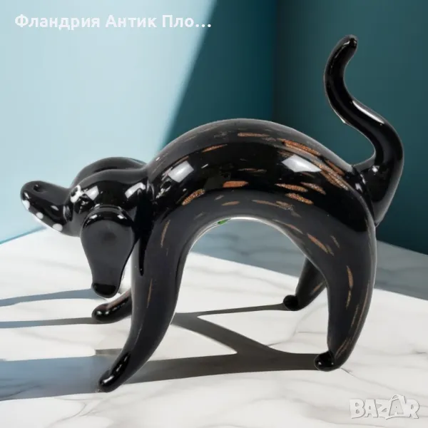 Стъклена фигурка - Куче, снимка 1