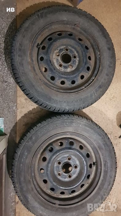 4 бр. зимни гуми + джанти 185/65/14 , снимка 1