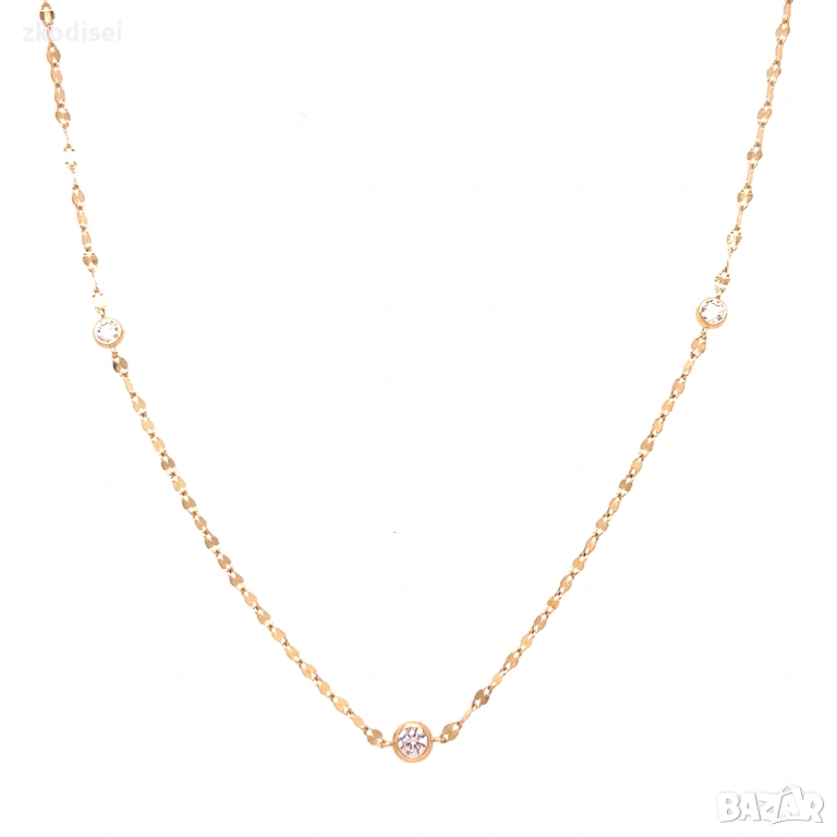 Златно колие 1,31гр. 43,0см. 14кр. проба:585 модел:36322-3, снимка 1