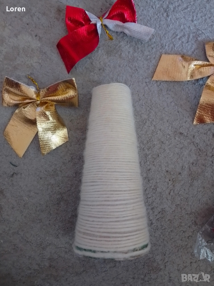 Ново!Конус връх за елха ръчно изработен, снимка 1