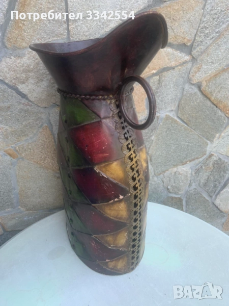 ВАЗА МЕТАЛ ОРНАМЕНТИ ЗА СУХИ ЦВЕТЯ, снимка 1