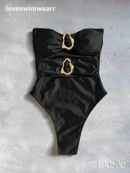 Цял бански със златни токи, снимка 1