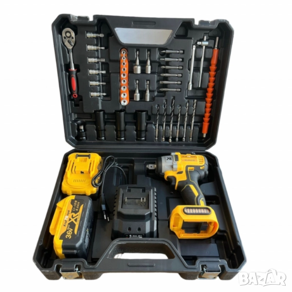 Акумулаторен Ударен Гайковерт KRAFT ROYAL 36V, 8Ah + 35 Части, снимка 1