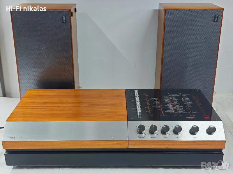грамофон FM стерео радио Hi-Fi система стерео тонколони WEGA 3204 Dual 1209, снимка 1