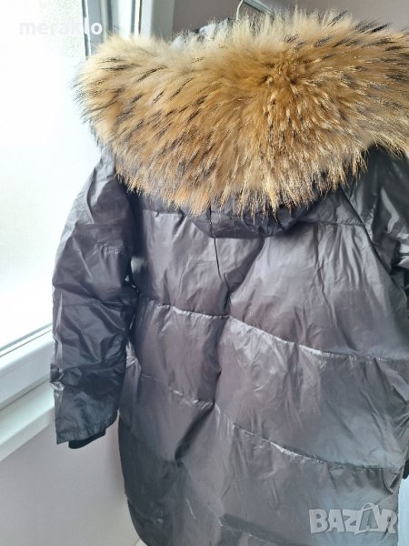 тотално намаление-Овърсайз от 330лв., ново, уникално яке, парка с гъши пух и естествен косъм , снимка 1