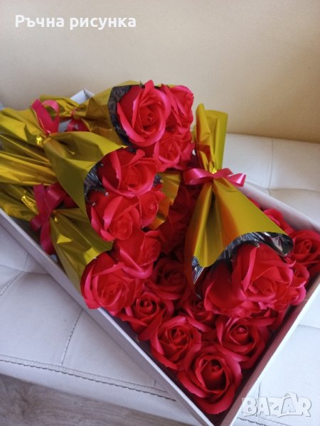 Букетче с три сапунени розички 3лв, снимка 1