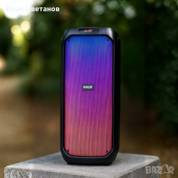 Активна тонколона Muhler MAX881R с два микрофона и дистанционно, снимка 1