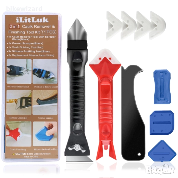 Комплект инструменти за премахване на силикон от фуги НОВ, снимка 1