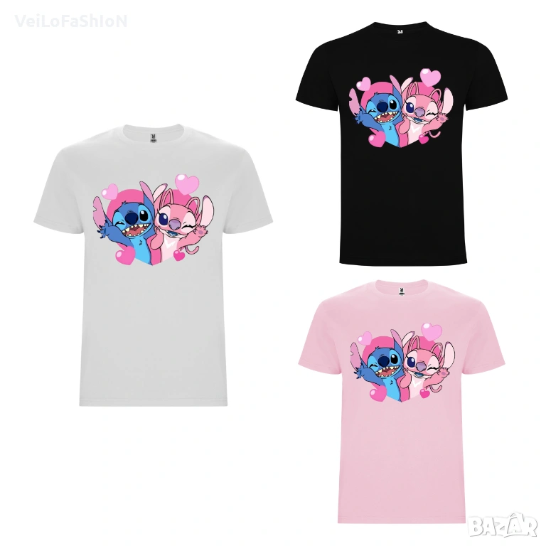 Нова сладка детска тениска с героите Стич и Ейнджъл (Stitch & Angel), снимка 1