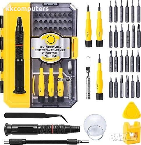 Комплект инструменти за ремонт на мобилен телефон - 8150 (34 в 1) Баркод : 403455, снимка 1