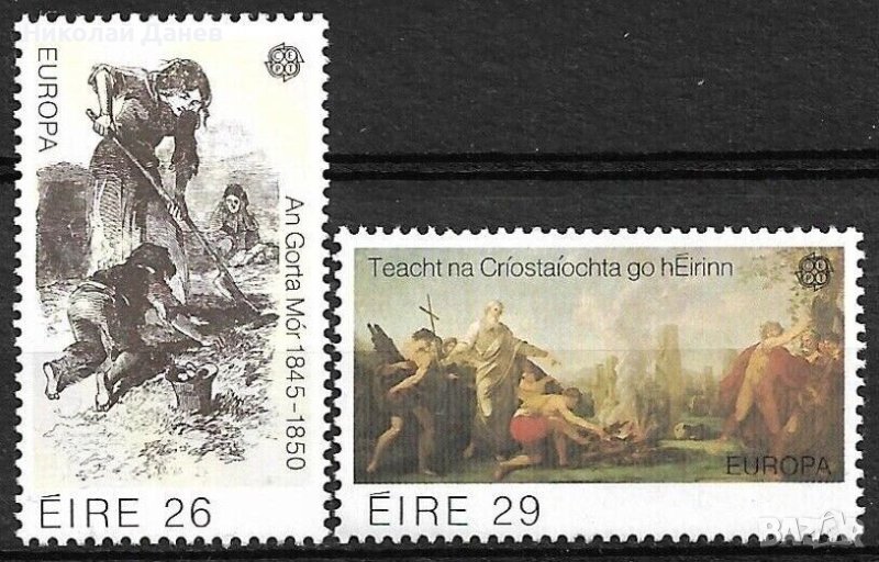 Ирландия 1982 Eвропа CEПT (**) чиста, неклеймована серия, снимка 1