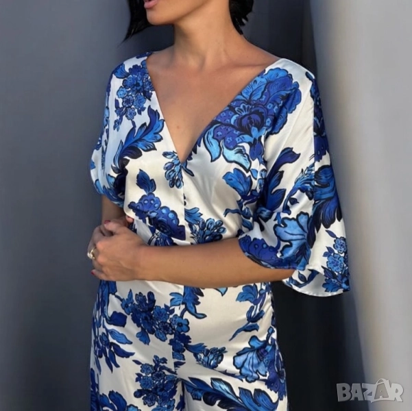 MANGO дамски  сатенен гащеризон , снимка 1