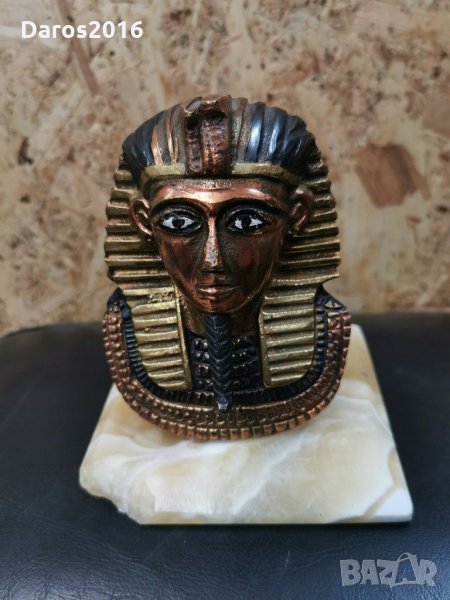 Бронзова статуетка на Египетски фараон , снимка 1