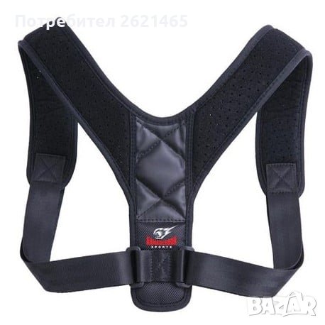 Коректор на стойката, колан за изправяне на гърба и раменете, черен, снимка 4 - Корсети, колани и коректори - 42364976