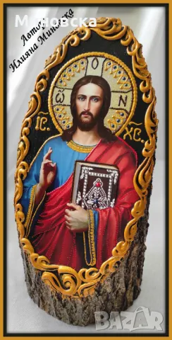 Икона на Иисус Христос, снимка 3 - Икони - 49708260