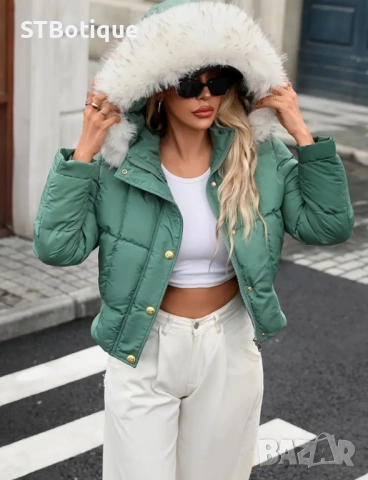 🧥❄️ Дамско зимно яке с флисова подплата – STBoutique ❄️🧥, снимка 2 - Якета - 52013438