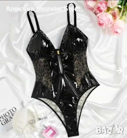 Боди латекс с леопардов принт хл 2хл 3хл