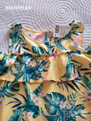 Тениска С голо рамо H&M 146 / 152 НОВА, снимка 3 - Детски тениски и потници - 36497746