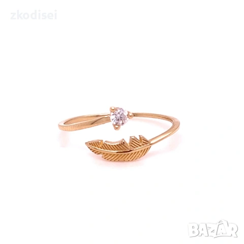 Златен дамски пръстен 1,18гр. размер:54 14кр. проба:585 модел:38747-1