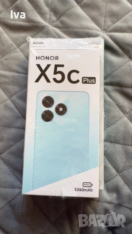 От оператор, неразопакован сет телефон и външна батерияHonor X5c Plus + Powerbank ttec A1 10 000 mAh