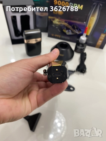 Тример+шейвър професионален комлект за постригване, снимка 7 - Фризьорски принадлежности - 52679023