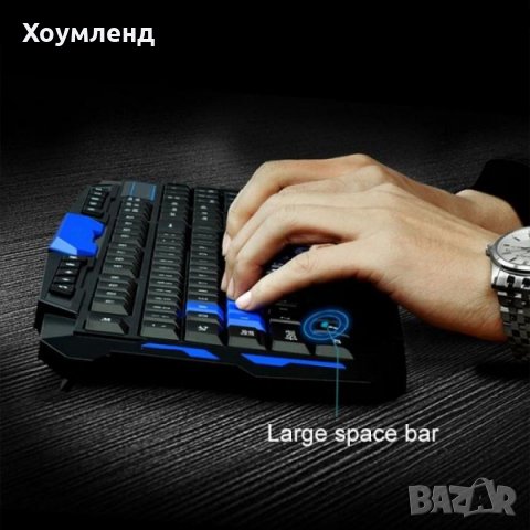 Геймърска клавиатура с мишка - безжичен комплект, снимка 2 - Клавиатури и мишки - 30917228