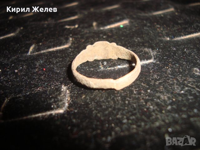 МНОГО СТАР 19 век ПРЪСТЕН с БУКВА Б МАЙСТОРСКА РЪЧНА ИЗРАБОТКА 100% АВТЕНТИЧЕН ВИД 19377, снимка 2 - Пръстени - 32088832