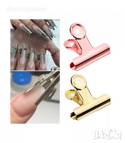 3179 Комплект 6 бр. метални щипки за С-извивка на ноктопластика, снимка 3 - Продукти за маникюр - 34236662