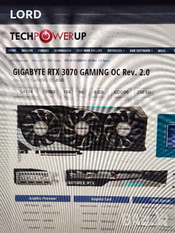 Видеокарта GIGABYTE RTX 3070 8GB GAMING OC с проблем!, снимка 9 - Видеокарти - 55770429