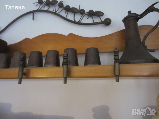 МЕДНИ  СЕРВИЗИ   ЗА КАФЕ С ПОДНОС ;ЧАШИ  ;ДЖЕЗВЕ;ПЕПЕЛНИК; КАНА;КУПА;, снимка 4 - Декорация за дома - 31776571