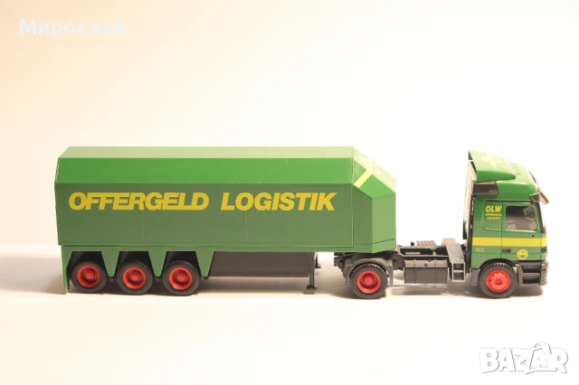 HERPA H0 1/87 MERCEDES КАМИОН МОДЕЛ ТРАНСПОРТ НА СТЪКЛО, снимка 4 - Колекции - 50964818