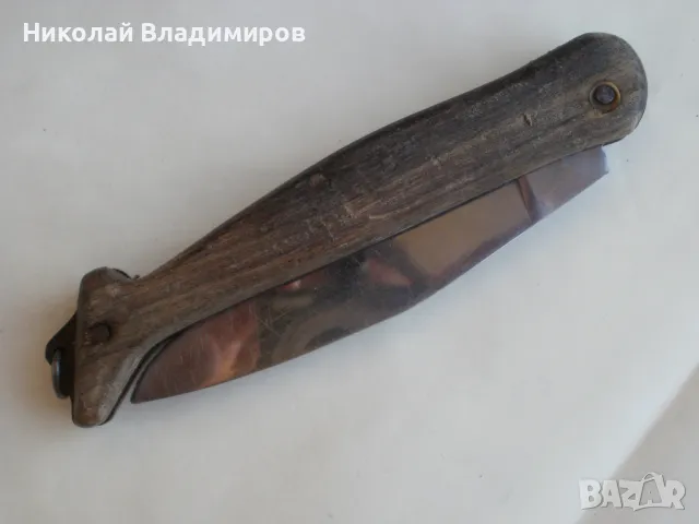 Нож стар майсторски КР български краче джобно ножче , снимка 6 - Ножове - 47584058