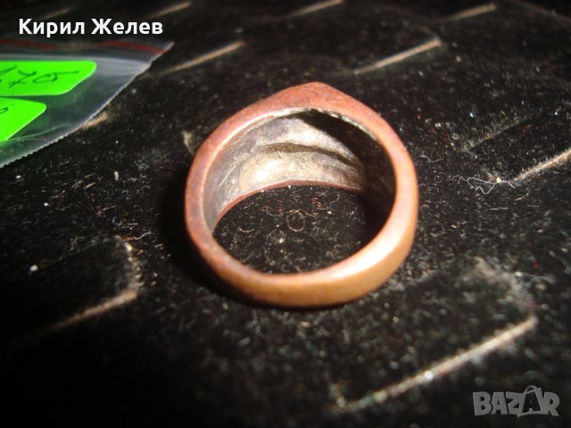 СТАР МЕДЕН ПРЪСТЕН с ИНКРУСТИРАНИ ЦИРКОНИ 20951, снимка 6 - Пръстени - 32088940