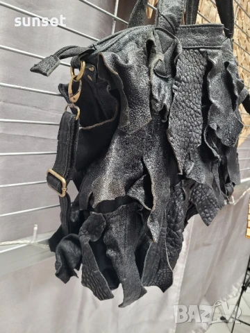 ЕСТЕСТВЕНА кожа голяма чанта рошава, ЕКСТРАВАГАНТНА!, снимка 6 - Чанти - 50655059