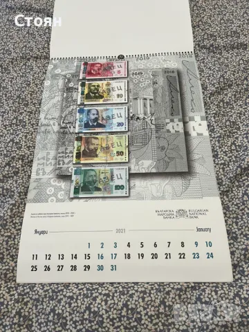 Календар на БНБ - за ценители, снимка 2 - Колекции - 49289870