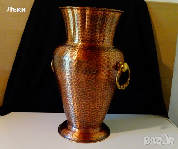 Медна ваза,кана,поставка 3 кг. , снимка 7 - Антикварни и старинни предмети - 29647953