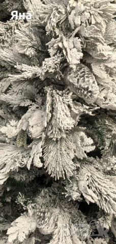 Луксозна Коледна 3D заснежена елха със заснежени клони и шишарки, в различни размери , снимка 2 - Декорация за дома - 52529038