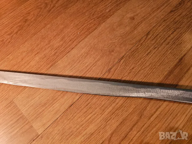 Голям стар занаятчийски нож за дюнери 3 - закалена стомана и дръжка от орех за колекция, снимка 2 - Антикварни и старинни предмети - 48305160
