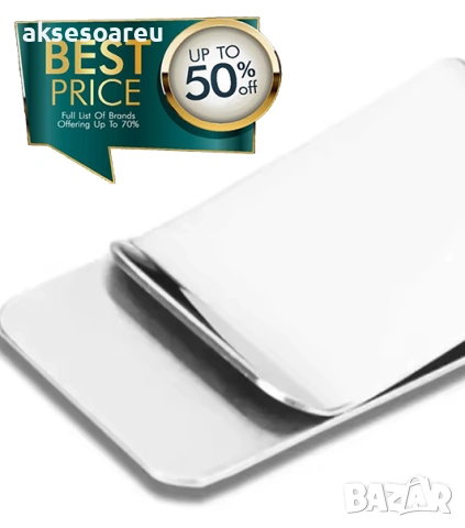 4 бр. нова метална щипка за пари от неръждаема стомана портфейл за евро долари за лична дебитна карт, снимка 17 - Портфейли, портмонета - 53930078