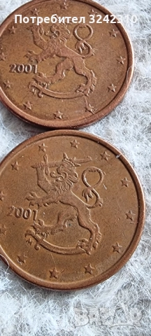 Монети от 5 цента Финландия