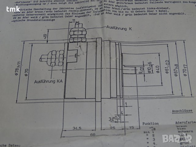 Ротационен Енкодер BALLUFF BRGC2-WAP-360 Encoder, снимка 6 - Резервни части за машини - 31346560