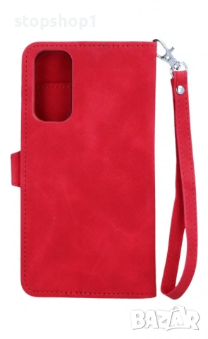 TopQ калъф-книга за Xiaomi Redmi Note 13 5g с цип, червен, снимка 3 - Калъфи, кейсове - 53999146