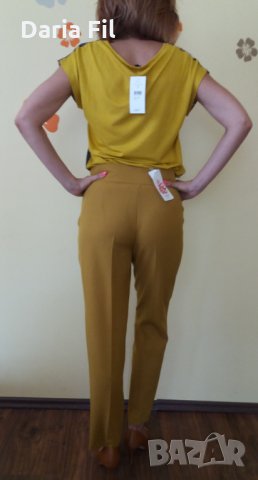Златно жълт панталон до 3ХЛ, снимка 4 - Панталони - 30016583