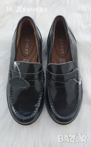Детски официални обувки Next Black Leather Loafers №31 - НОВИ, снимка 11 - Детски обувки - 55958717