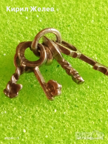 Сребърна висулка ключове майсторска ръчна изработка много красив дизайн 27728, снимка 7 - Колиета, медальони, синджири - 52604490